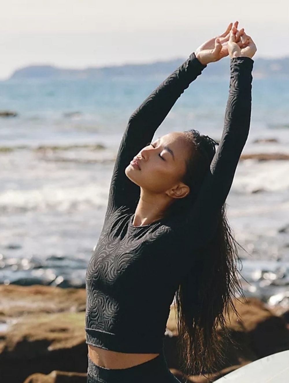 SEEA👓 Palomar UV Protection Crop Top Rashguard SIZE S